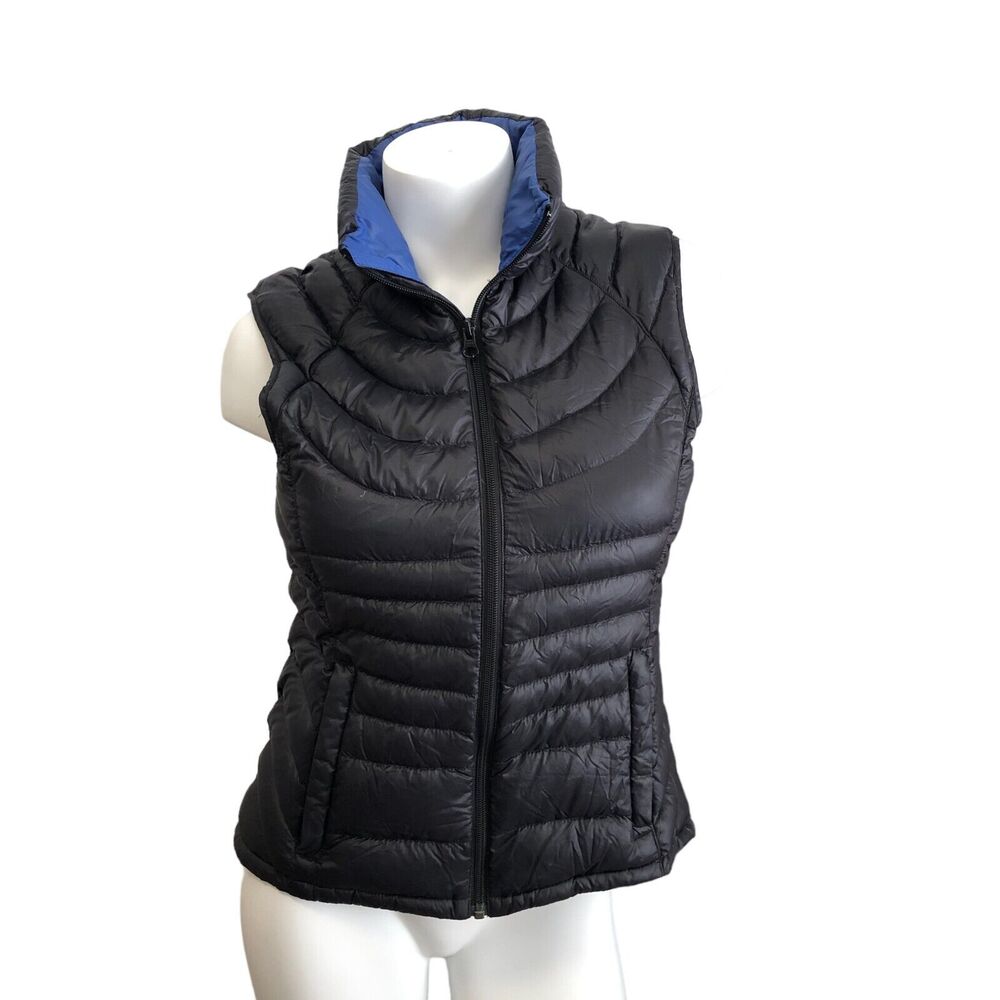 Bernardo Goose Down Vest Black Full Zip Puffer Vest Womens Small